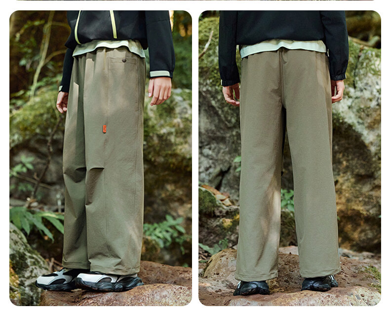 TOREAD [Xingye] Children's Pants Boys Girls Big Kids Autumn Winter Casual Trendy Sports Cargo Pants Cang Green 120 22