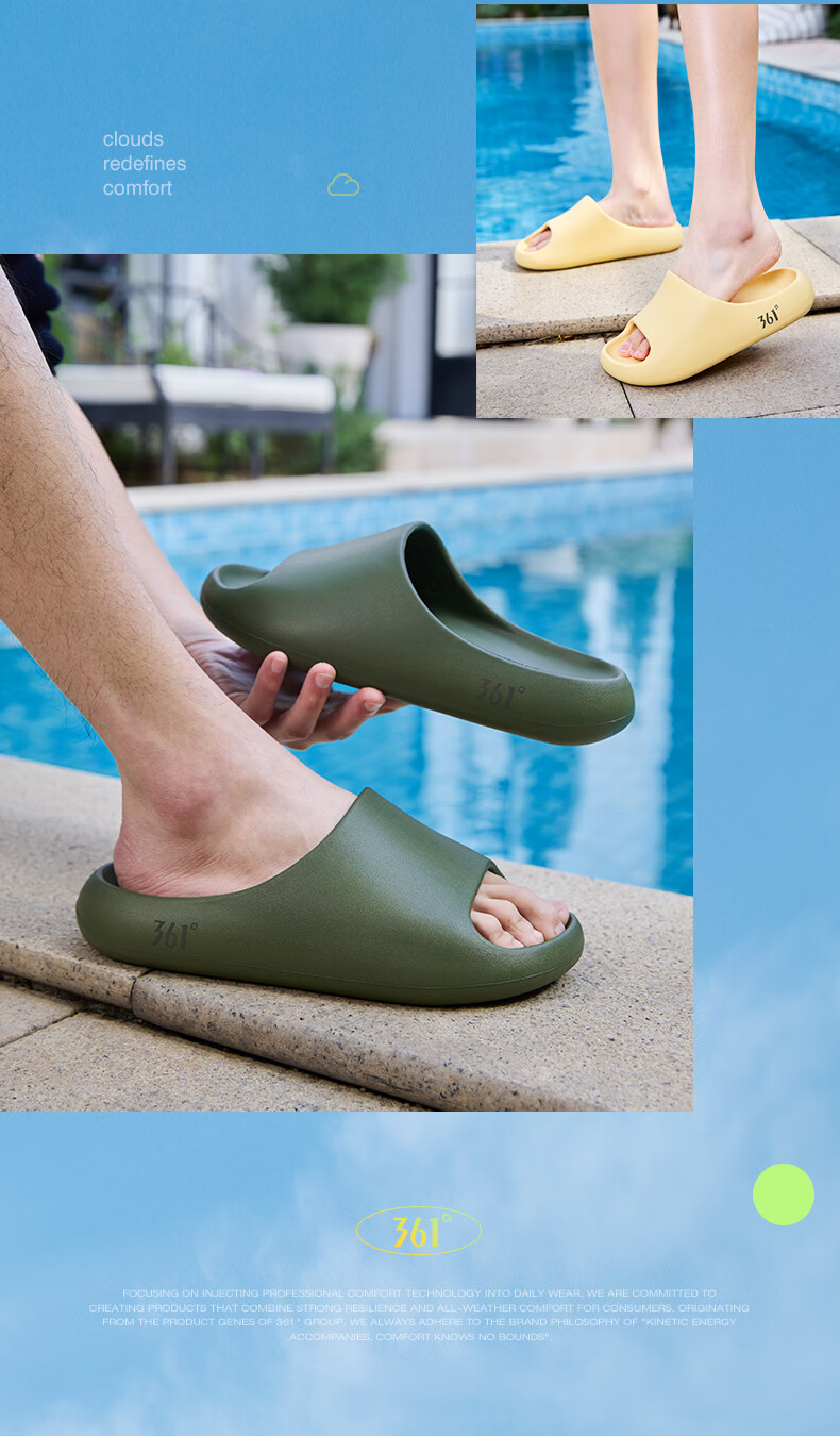361° Cloud Thick Sole Slippers Women Non-Slip Soft Indoor Home Casual Flat Sandals Women's Slide Sandals 20