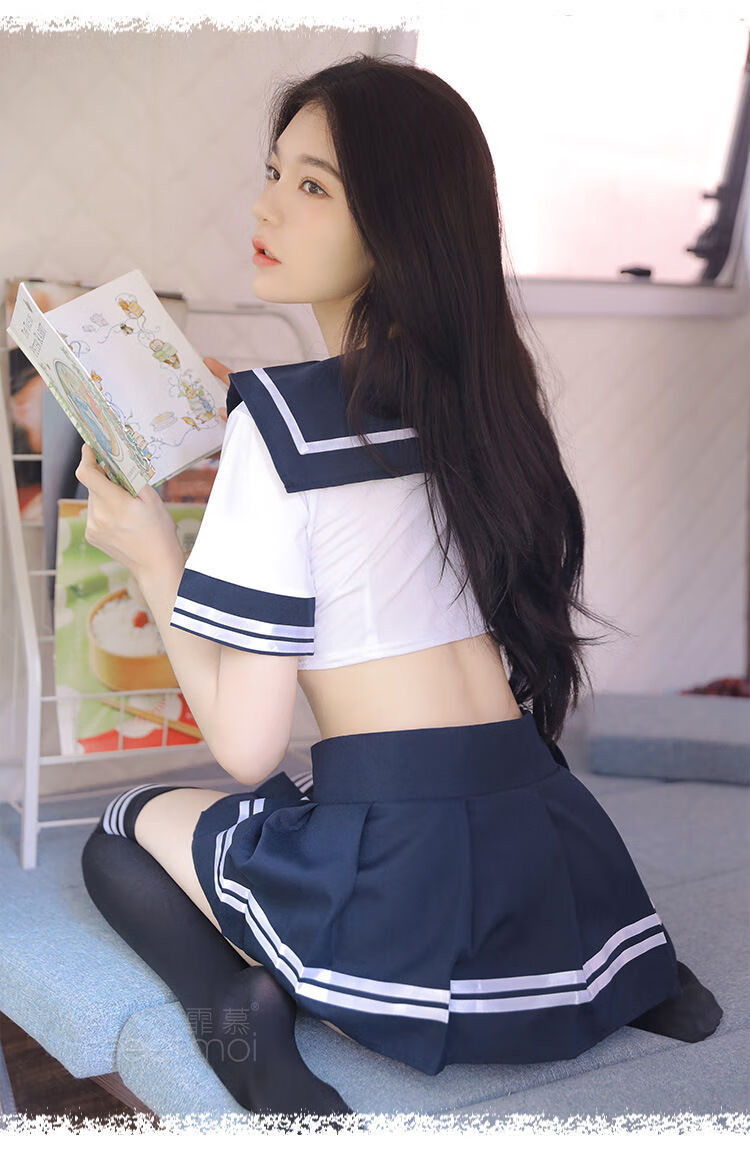 制服学生老师诱惑女全系列套装水手服大码装 水上冲浪套装 学生长筒袜