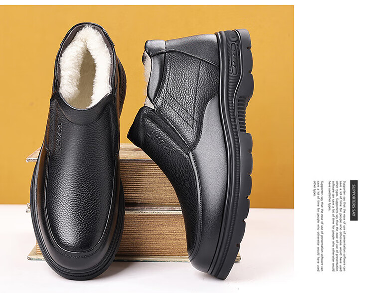 EGCHI Business Casual Shoes for Men, Leather Slip-On Shoes, Top-Grain Cowhide, Middle-Aged Footwear, 36274 All-Season Style, Size 40 47