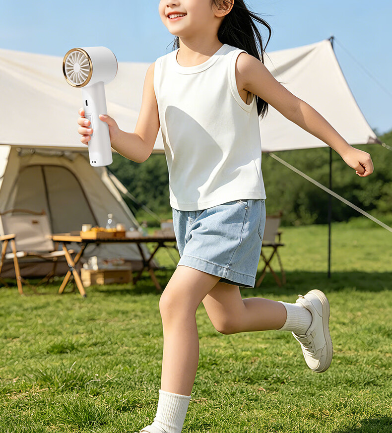 Gree [Bi Wenjun Same Style] Ultra-Quiet Handheld Semiconductor Cooling Mini Fan Portable Type-C Rechargeable Fan Outdoor Long Battery Life Camping Dorm Office 24