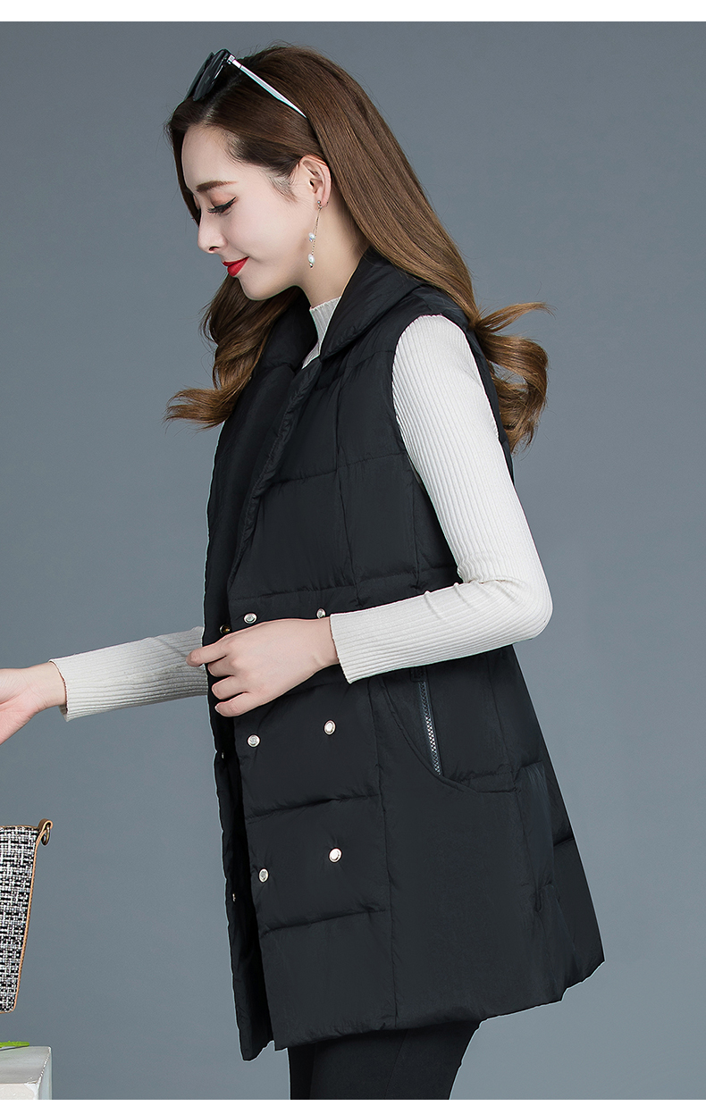 同款羽绒棉背心女外穿秋冬2019新款韩版加厚保暖中长款宽松棉马甲外套