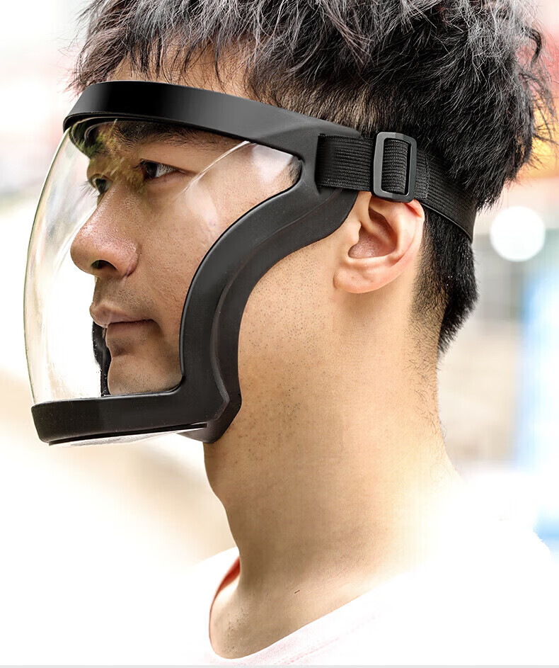 Andaton Protective Face Shield High Transparency Anti-Fog Full Face Mask Waterproof Dustproof Protective Screen Gray Frame 14