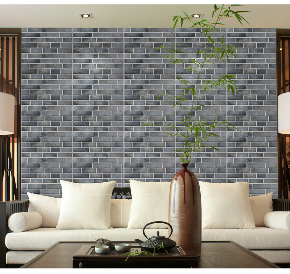 青砖片贴墙阳台墙面砖文化石仿古墙砖背景墙灰色砖九次方客厅墙砖