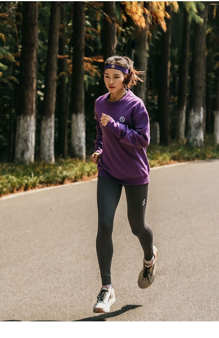 qinkung轻功体育 女款运动跑步紧身裤健身瑜伽户外速干衣透气长裤