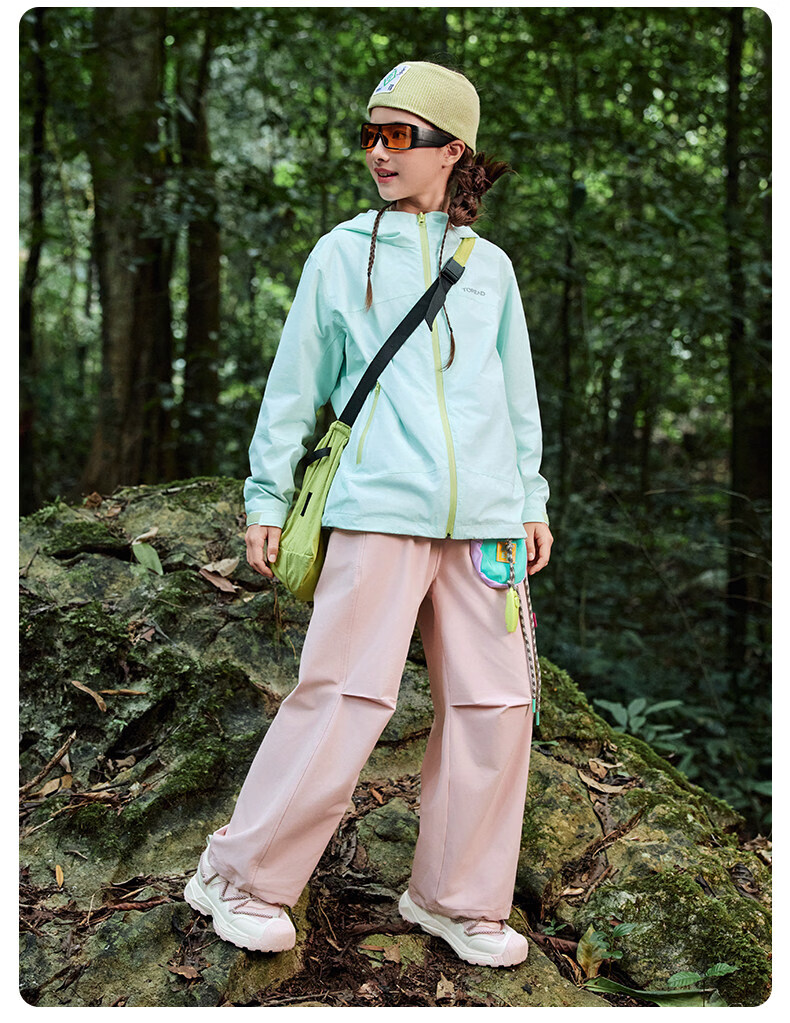 TOREAD [Xingye] Children's Pants Boys Girls Big Kids Autumn Winter Casual Trendy Sports Cargo Pants Cang Green 120 30