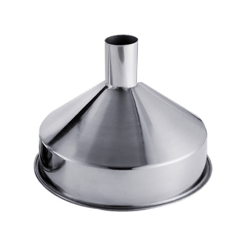 加厚不锈钢漏斗大口径带过滤网家用酒油漏斗特大号工业料斗短颈28cm