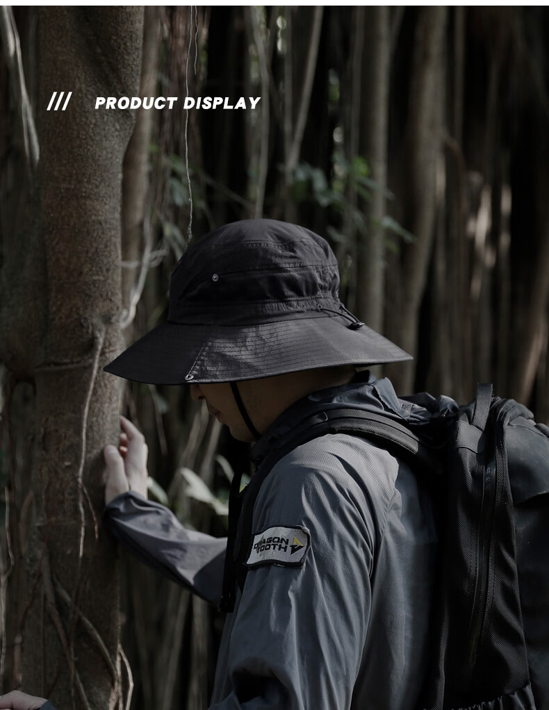 Tactical Bird Lightweight Breathable Large Brim Summer Outdoor Fisherman Hat Men’s Hiking Mountaineering Sun Protection Thin Sunshade Fishing Cap 9