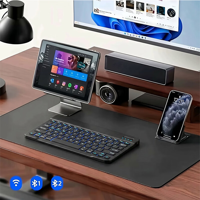 Dere 12.4-inch Tablet Bluetooth Keyboard 4