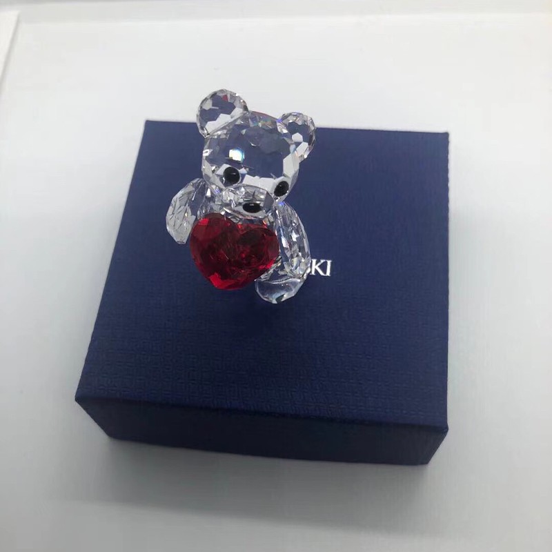swarovski施华洛世奇仿水晶摆件kris小熊车摆收藏礼物送女友儿童生日