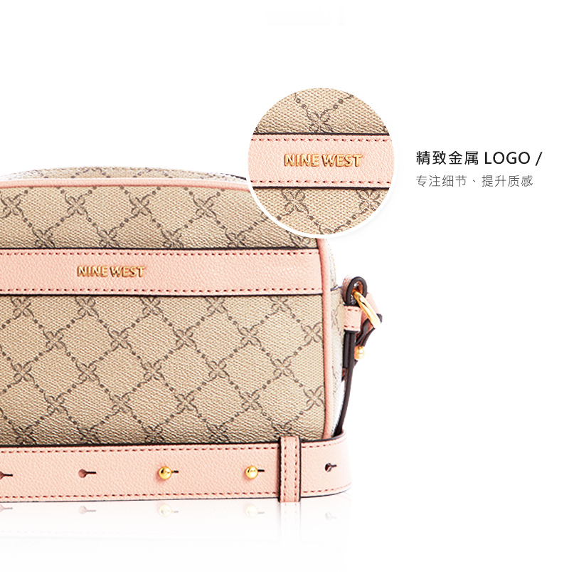 nine west玖熙 pvc经典相机包斜挎包轻奢单肩包女包休闲小包包手机包