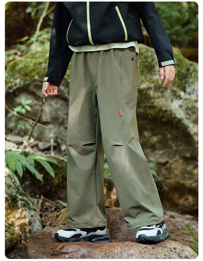 TOREAD [Xingye] Children's Pants Boys Girls Big Kids Autumn Winter Casual Trendy Sports Cargo Pants Cang Green 120 23