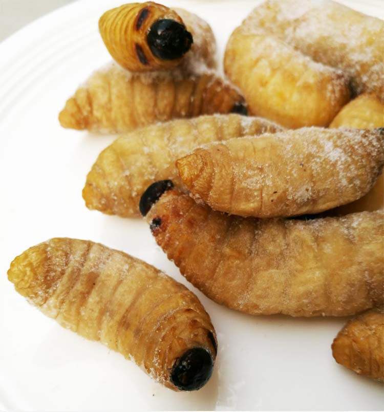 伟博竹笋虫新鲜速冻500g笋蛹竹蛆食用昆虫高蛋白竹象虫幼虫山珍货