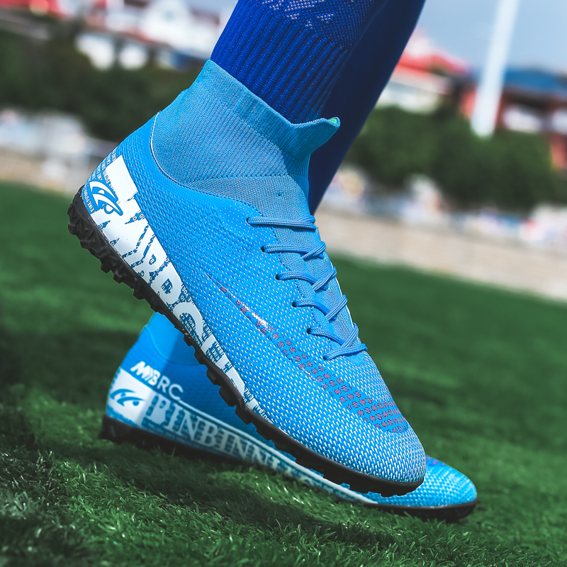 支持鸿·星·尔克刺客13足球鞋c罗tf碎钉男长钉成人儿童青少年比赛