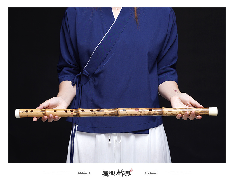 湛文兵湘妃竹笛子高级竹笛e初学者f专业c精制横笛演奏级乐器女g c整节