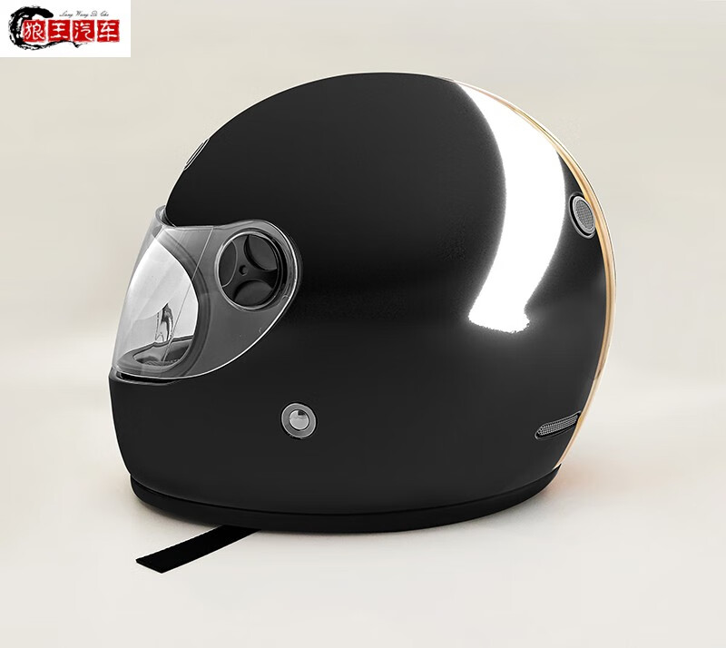 modino碳纤维复古摩托车头盔男女全盔哈雷凯旋拿铁台湾进口 海湾石油