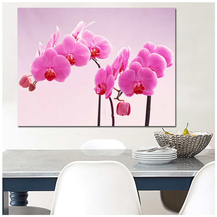 卧室床头温馨玫瑰花壁画无框画走廊玄关挂画客厅餐厅装饰画墙画定制 1