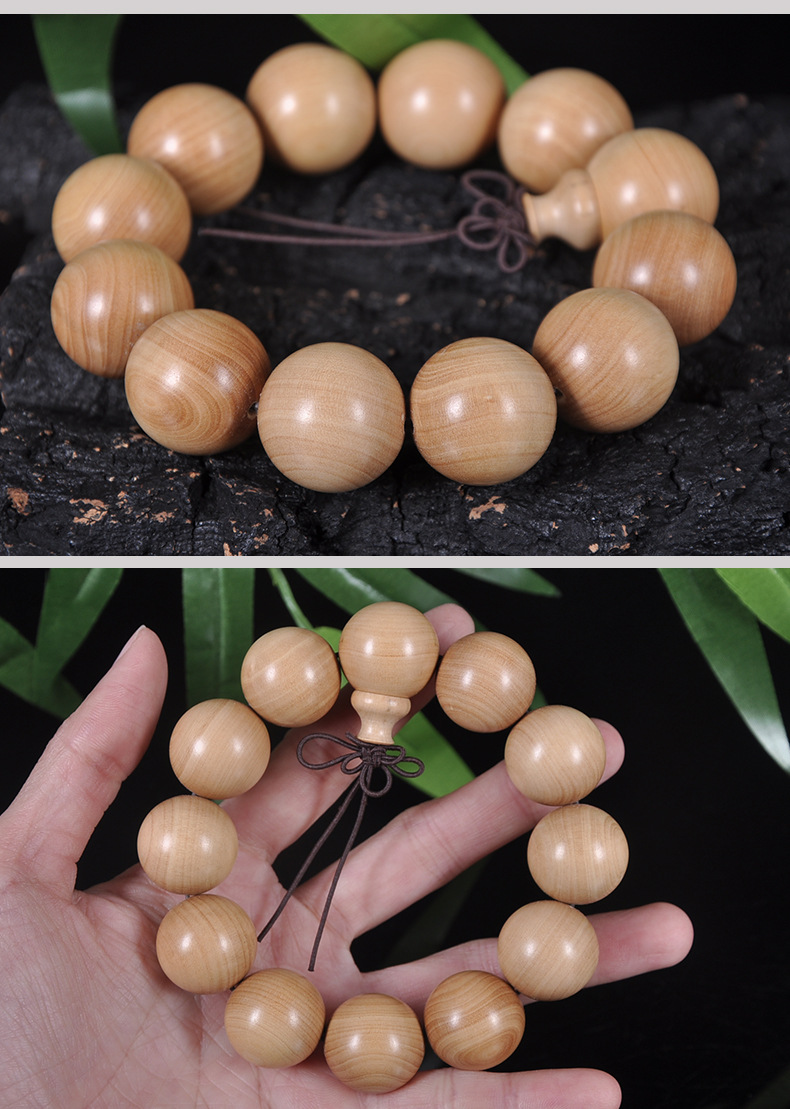 【七夕情人节礼物】施华洛小叶黄杨木佛珠手串2.0男士念珠108手链老料