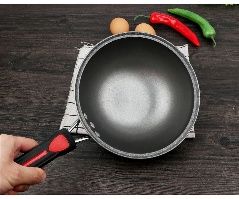 派力迷你小炒锅铸铁锅小号铁锅宝宝炒菜锅单人用锅具单柄生铁锅炖锅无