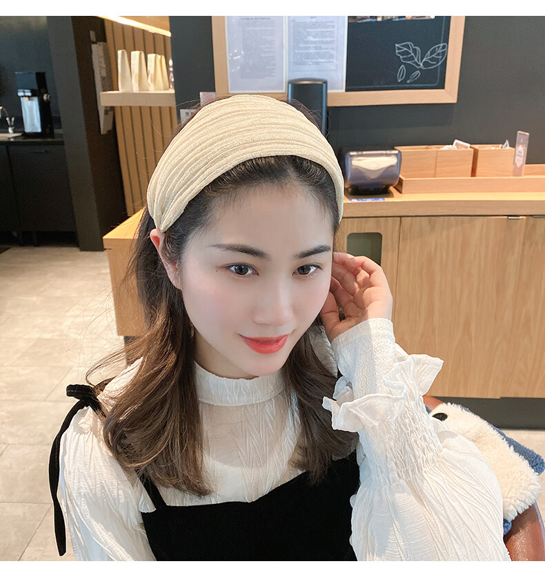 遮白发神器头饰宽发箍女头箍压发发饰头箍遮盖白发薄款发卡发带 紫色