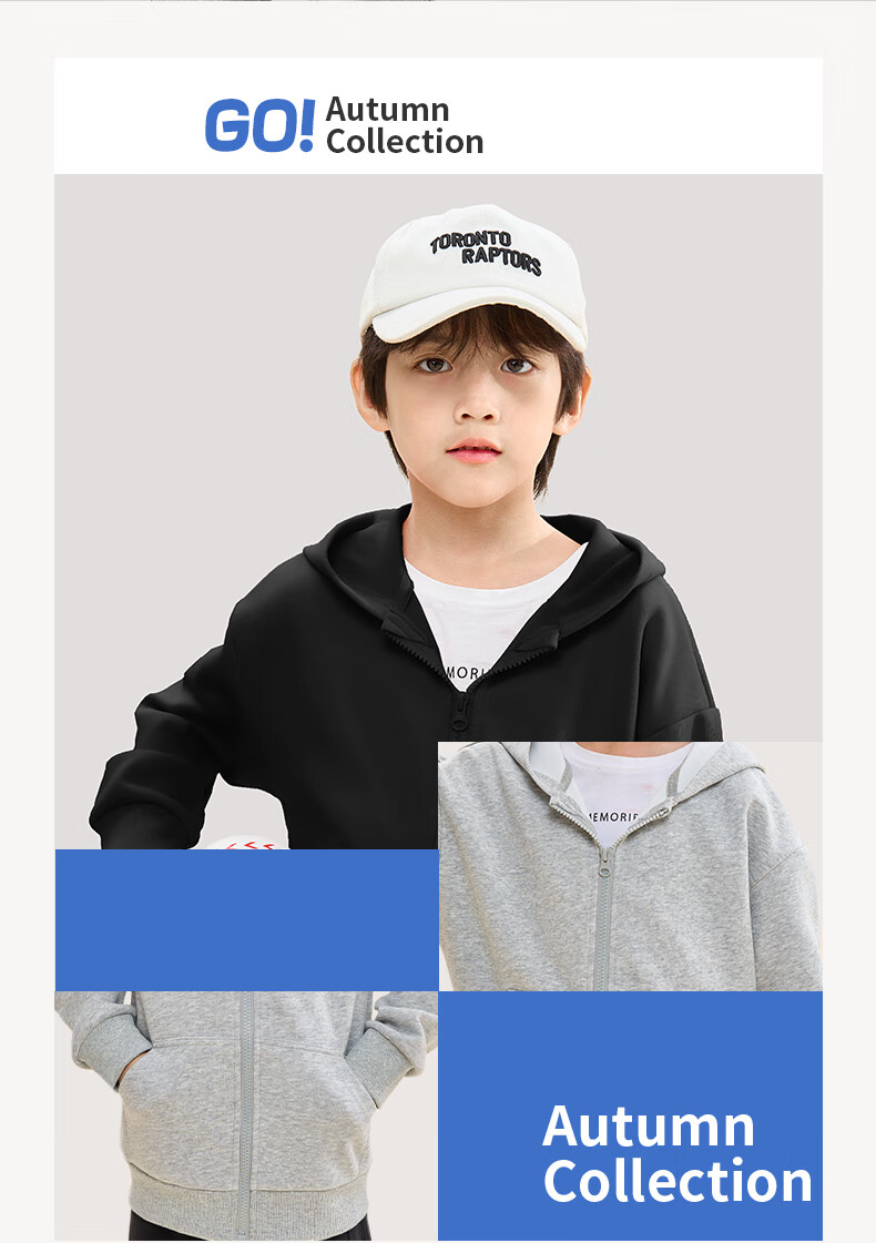 Jeanswest Kids Spring 2025 Boys Sports Set Casual Loose Two-Piece Hoodie Jacket for Older Boys 4