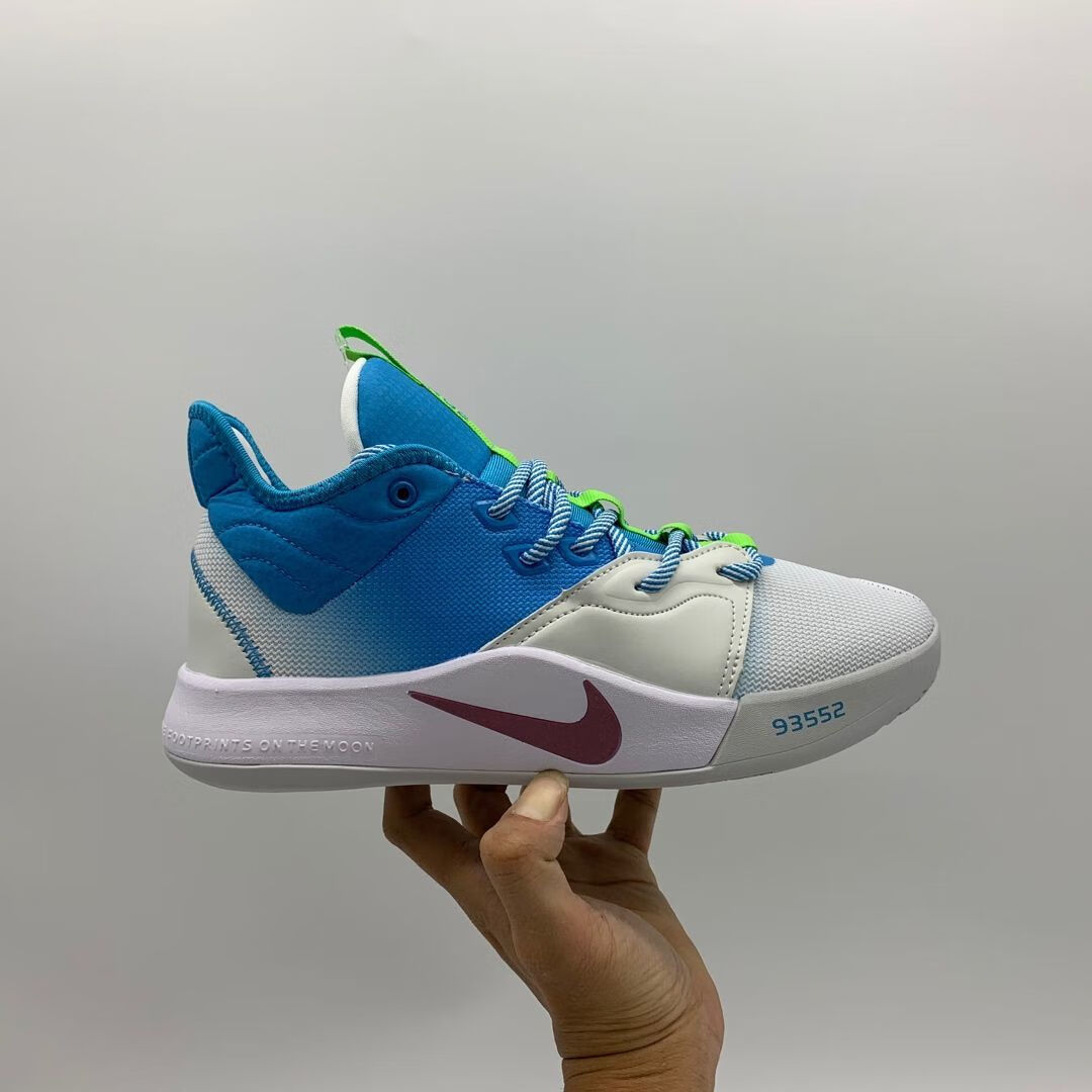 官方舰店保罗乔治3代鱼饵 pg3lure 蓝白宇航员白金缓震实战篮球鞋男ao