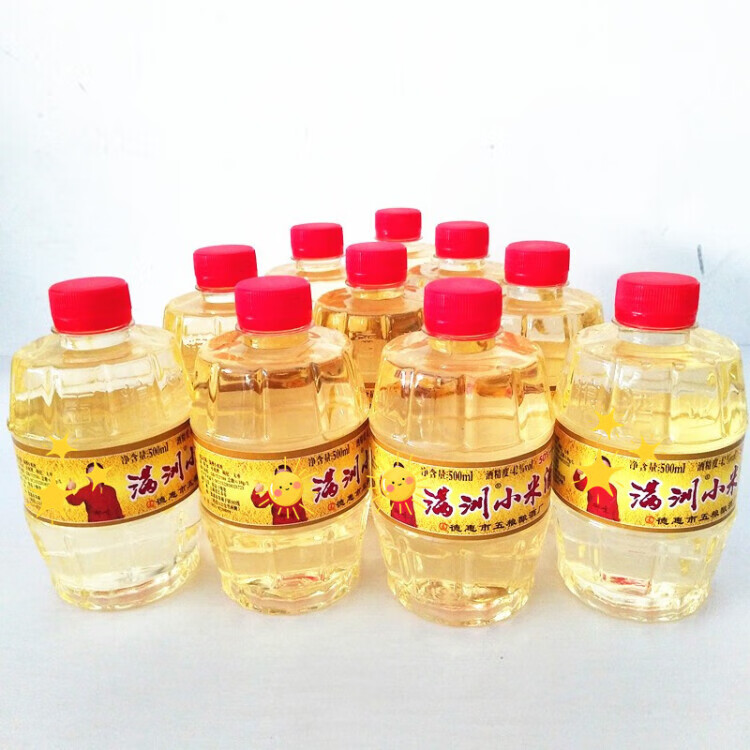 满洲小米酒42度浆中国东北酒500毫升瓶装浓香型口粮酒 小米酒10瓶