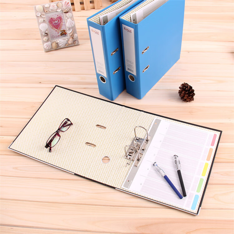 企业专享 益而高 办公收纳快劳夹纸文件夹档案夹打孔两孔活页资料夹