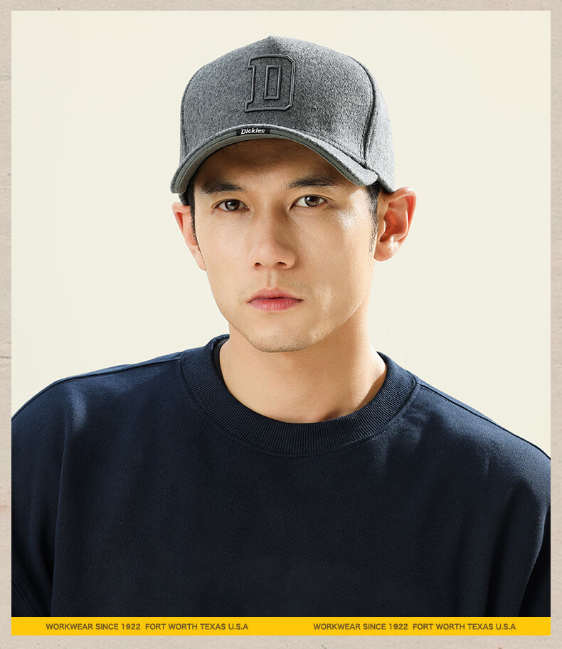 Dickies Lightweight Breathable Baseball Cap Men Sunshade Slim Face Soft Top Pure Cotton Sun Protection Outdoor Duckbill Hat Women Dark Gray 34