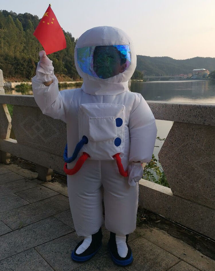 抖音充气宇航太空服儿童防护服成人行走表演衣服人偶服装 身高范围100
