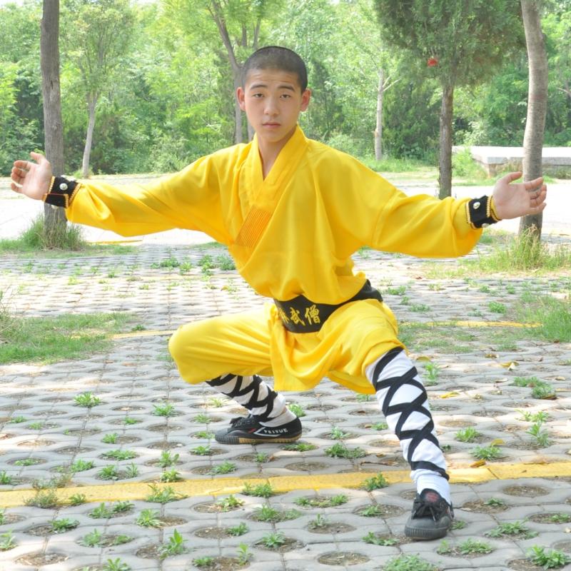 儿童功夫练功服小和尚武术服少林寺武僧练功服装少林功夫训练表演服