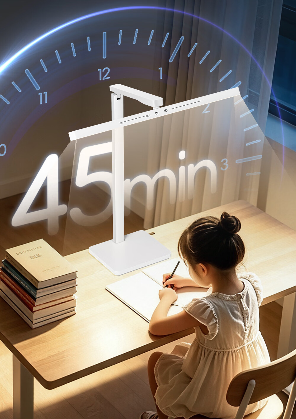 Dell Large Desktop Street Lamp Student Study Dormitory Anti-Myopia Eye Protection Desk Lamp Children's Reading Eye Care Table Lamp 7