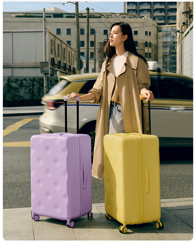 Bromen Bags Large Capacity Luggage Trolley Travel Suitcase Password Lock Business Student Checked Bag 20 Plus Blue 23