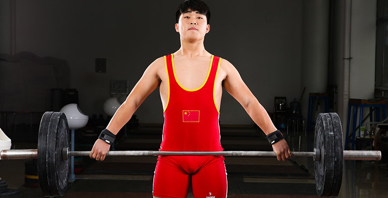 康瑞连体举重服男女竞技比赛训练专用衣服成人连体服锦氨纶举重服