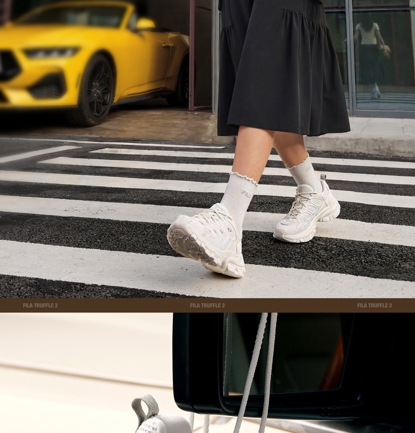 FILA Official Women's Shoes TRUFFLE 2 Dad Shoes, 2026 Autumn New Mushroom Shoes 2nd Generation Casual Shoes 5