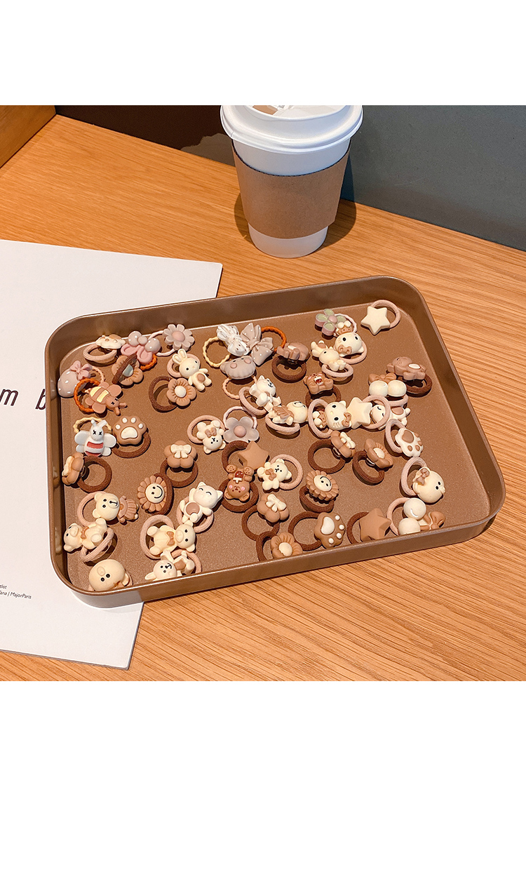 韩国简约可爱不伤发儿童宝宝橡皮筋小号弹性好发绳耐用耐磨发圈 小猫