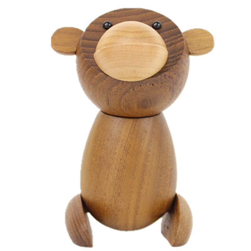 丹麦木偶摆件北欧家居装饰品实木质小动物工艺木制品创意礼物 维京人c