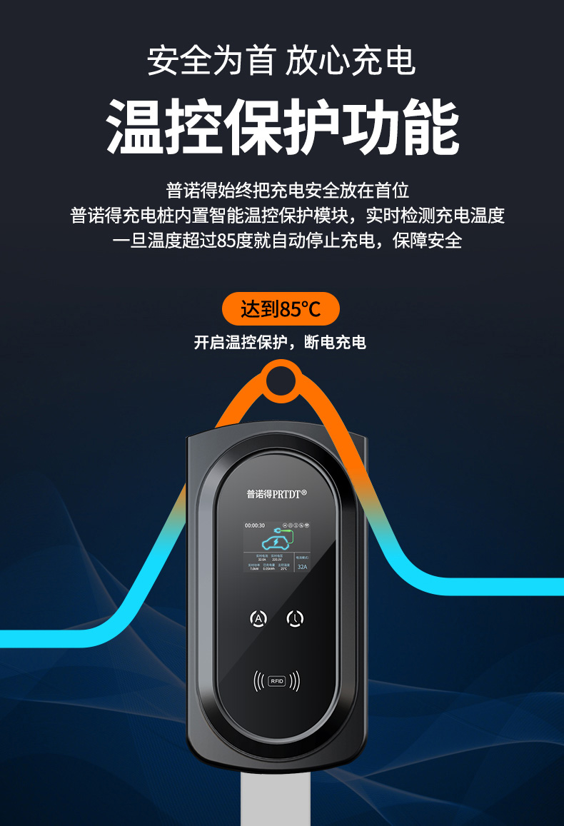 220v電動汽車充電樁特斯拉問界埃安歐拉大7kw交流充電樁32a7kw交流