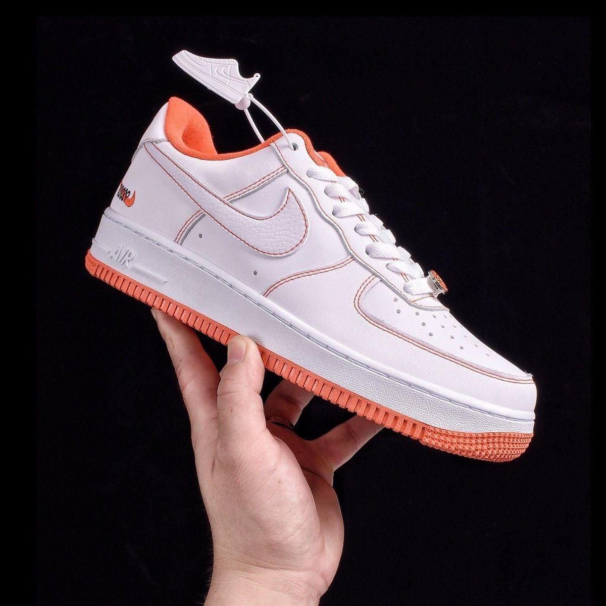 2021夏季af1 洛克公园空军 男女情侣鞋ct2585-100 耐·克nike白橙色