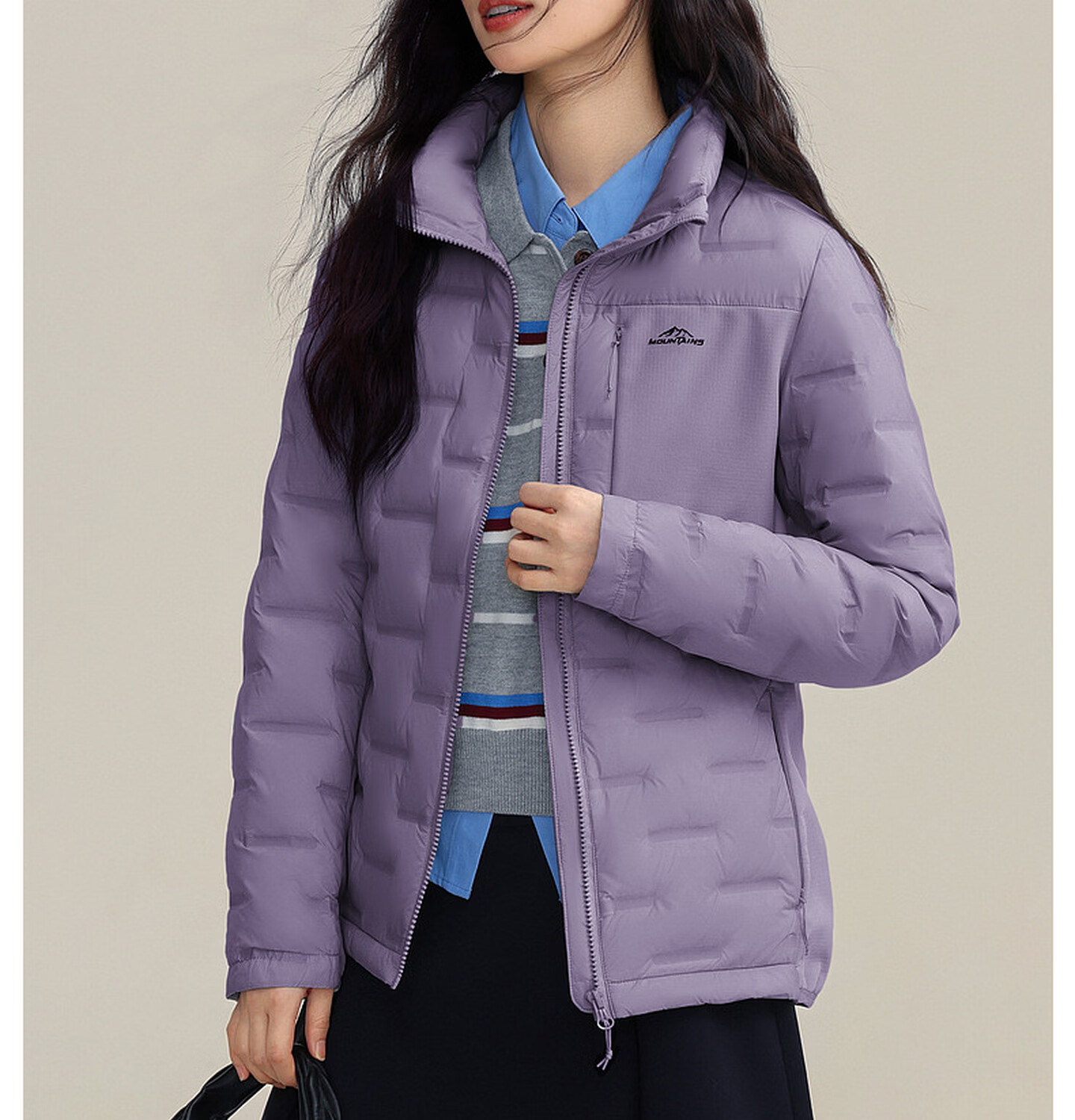 YAYA Lightweight Down Jacket Women Autumn Winter Thin Short Lightweight Warm Stand Collar Fashion Casual Coat 30