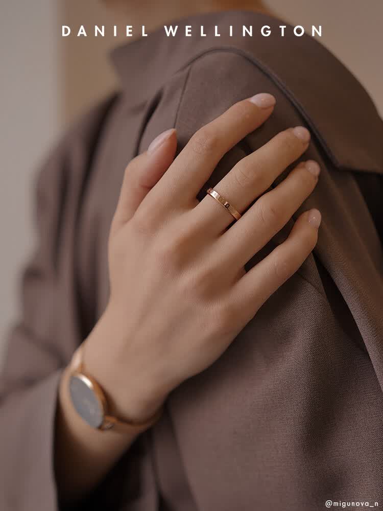 Daniel Wellington [Qixi Valentine's Day Gift] DW Couple Rings Classic Moonlight Silver Rings Couple Rings 029+030 1