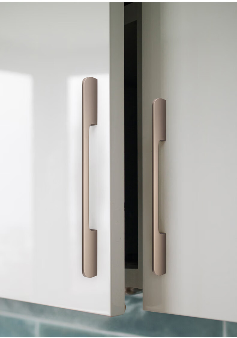 富达铭香槟色拉手现代简约橱柜衣柜门大拉手抽屉柜门加长拉手轻奢 235