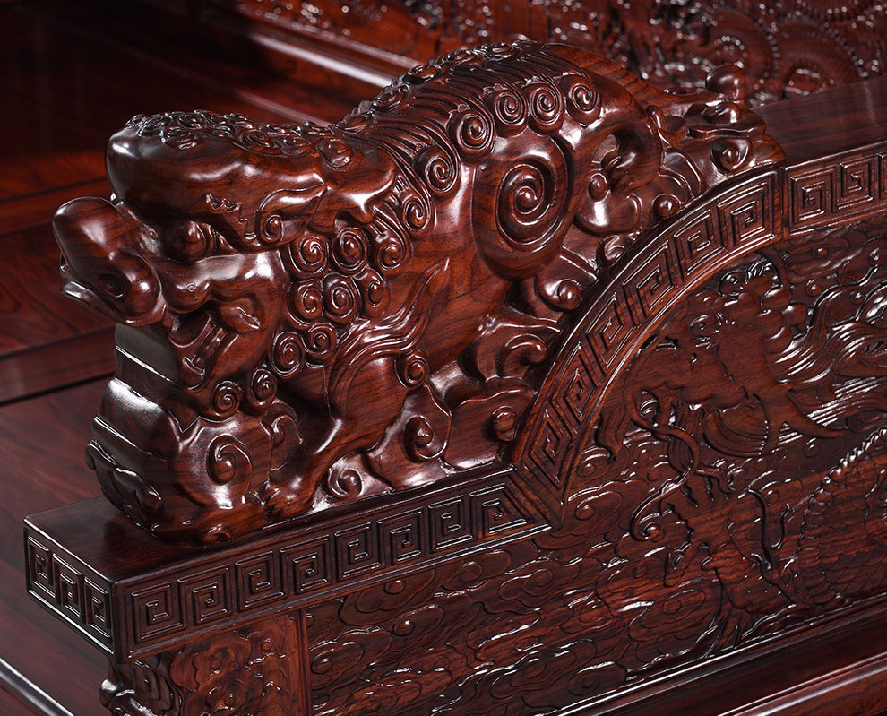 誉京峰红木家具印尼黑酸枝(学名:阔叶黄檀)中式全实木客厅家具罗汉床