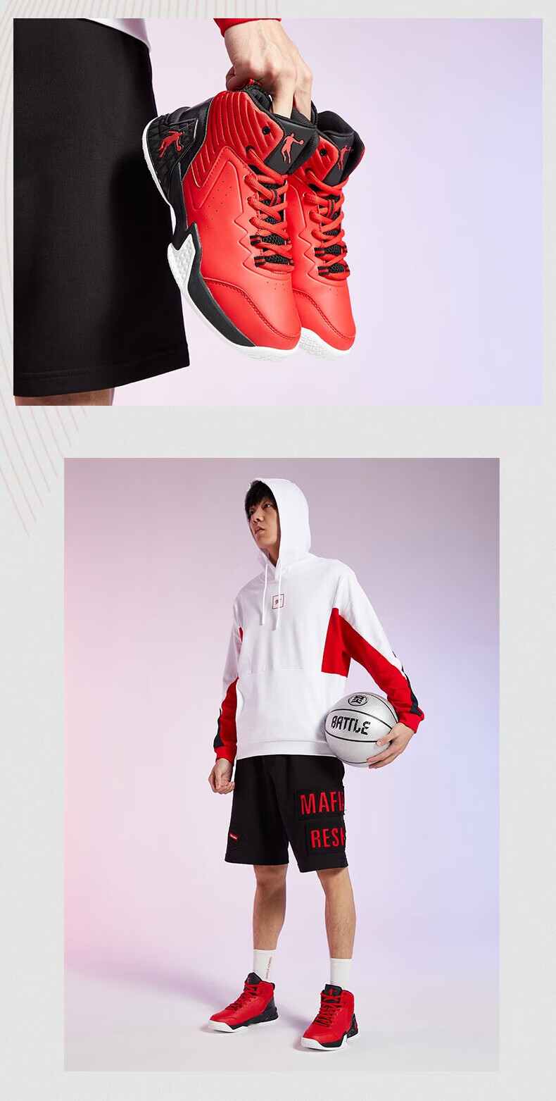 QIAODAN Men's Basketball Shoes, Shock-Absorbing, Wear-Resistant, Breathable Mesh Upper, Low-Top Student Sports Sneakers for Summer 19