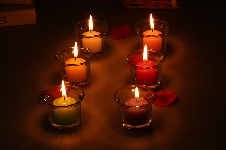 蜡烛无烟_杯蜡_生日蜡烛摆图_玻璃杯蜡烛熏香_蜡烛 黄色12只_一盒