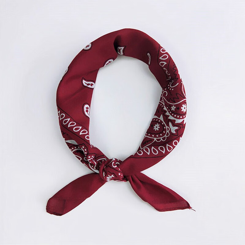 恒染 头巾 男腰果花小方巾复古hiphop嘻哈头巾腕巾领巾面巾明星网红跳