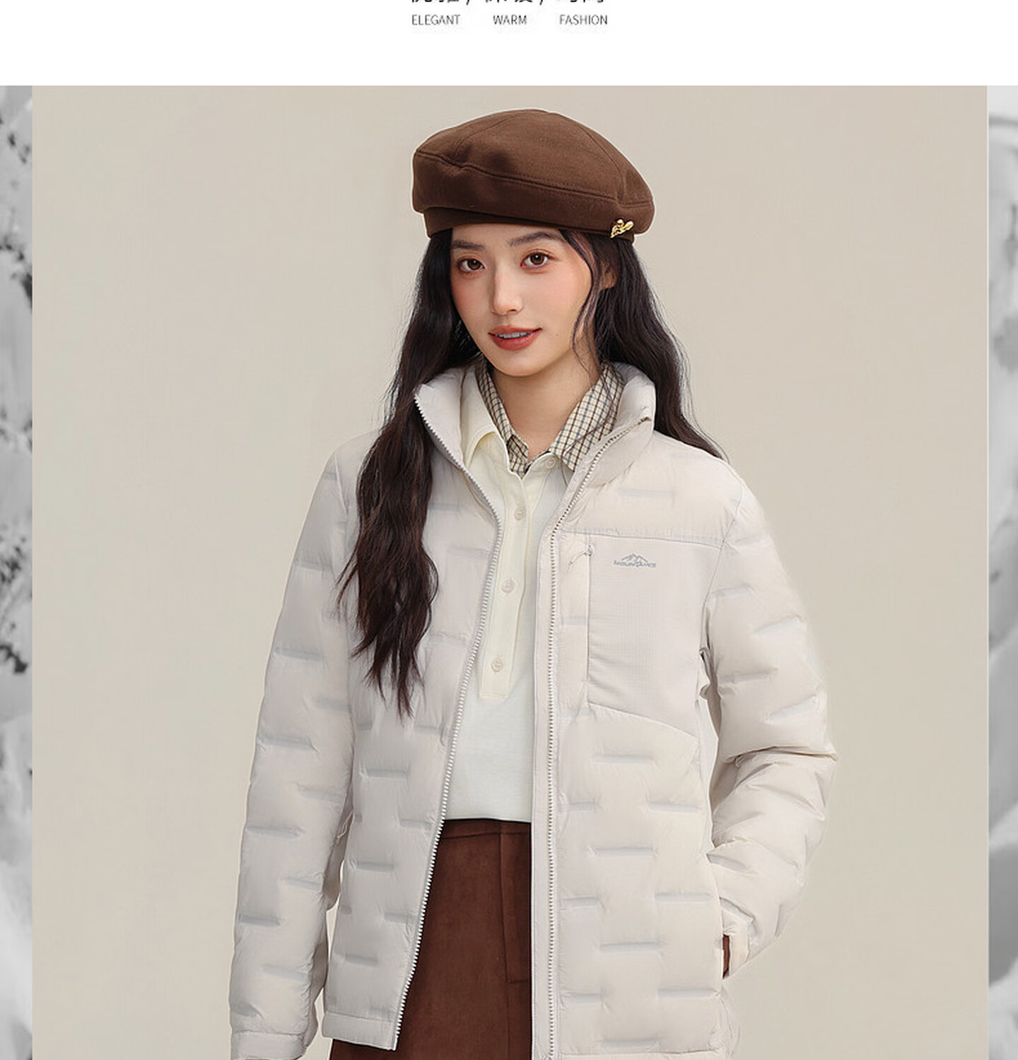 YAYA Lightweight Down Jacket Women Autumn Winter Thin Short Lightweight Warm Stand Collar Fashion Casual Coat 6