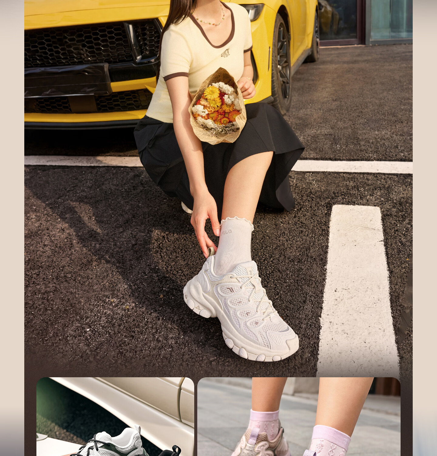 FILA Official Women's Shoes TRUFFLE 2 Dad Shoes, 2026 Autumn New Mushroom Shoes 2nd Generation Casual Shoes 20