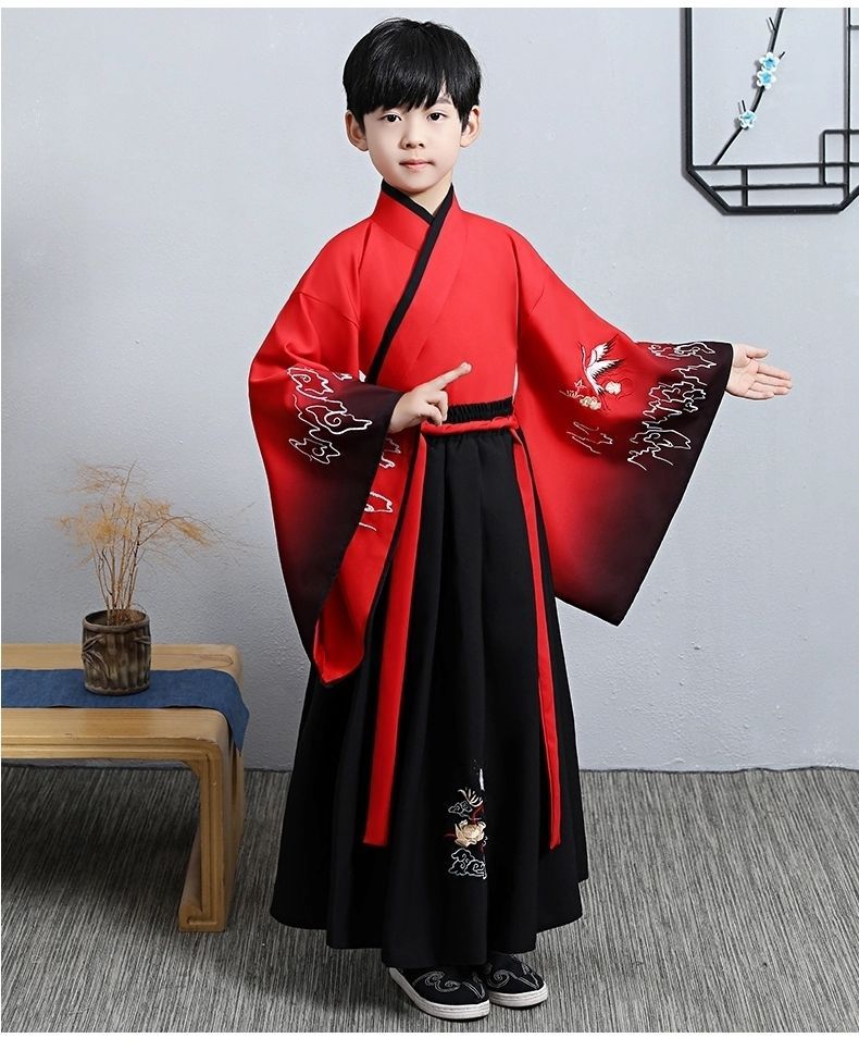 史努比童装儿童汉服小男孩古装中国风超仙男童少爷服国学服表演出服装