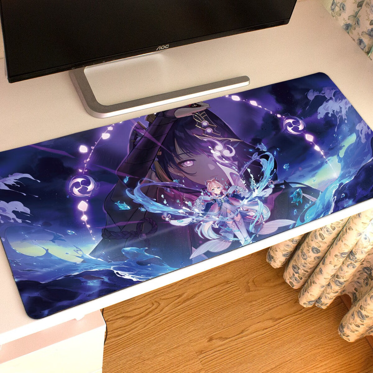 oloey原神主题鼠标垫超大雷神优菈甘雨魈胡桃钟离神里绫华刻晴万叶